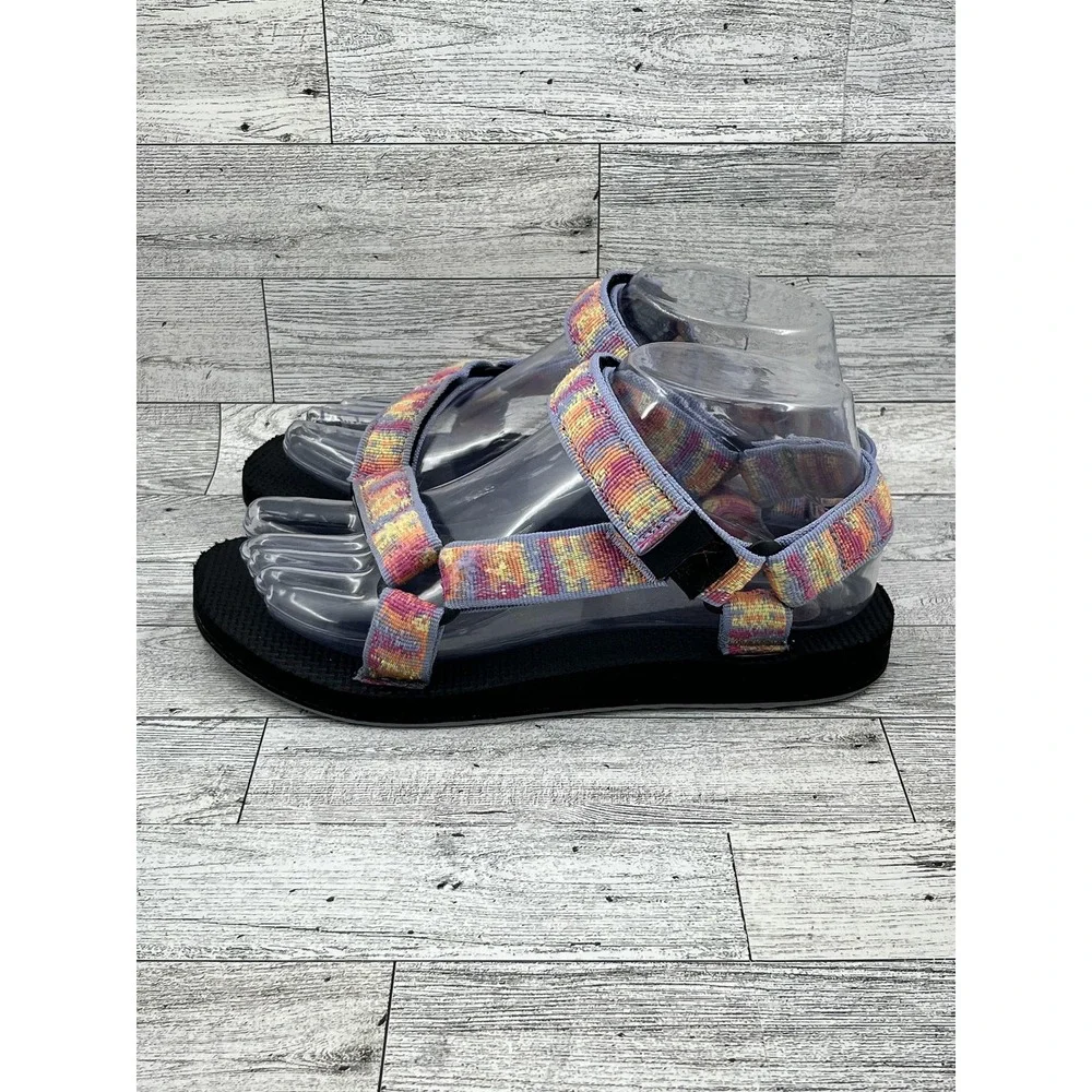 Teva Sandals Womens Size 6 Black Multicolor Strap Hiking Trail‎ 1003987